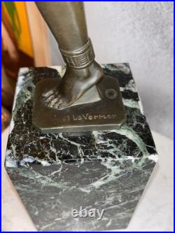 Lampe Danseuse à la coupe Max Le Verrier Art Déco