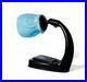 Lampe De Table En Bakélite Marron Et Verre Turquoise D'Époque Art Déco Années 30