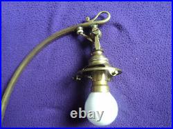 Lampe Pied Bronze Art Nouveau/deco Pour Tulipe Daum Muller Pate De Verre