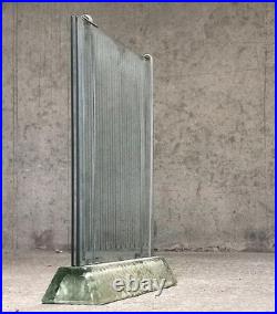 Lampe Radiateur René COULON St GOBAIN Art DÉCO 1930 Verre Gravé