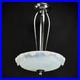 Lampe Suspendue Art Déco Chromé Opalin En Verre, 1930s