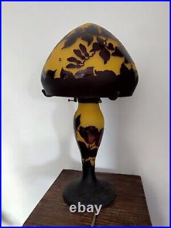 Lampe TIP SCHNEIDER Art Déco FLEURS pâte verre signée Art Nouveau? PETIT PRIX