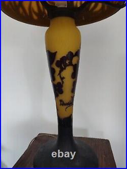 Lampe TIP SCHNEIDER Art Deco tulipe pâte verre signée IMMENSE 60 CM! 
