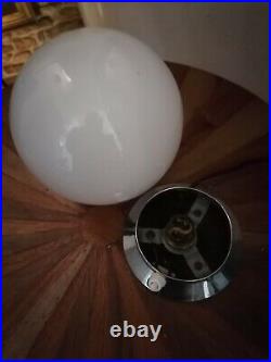 Lampe à poser Art Déco Boule verre Base chromée