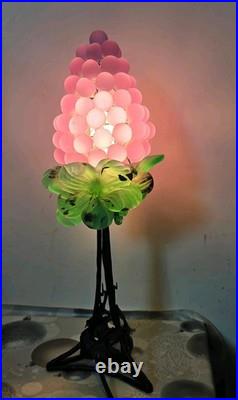 Lampe art deco Grappes Raisin Murano Feuilles