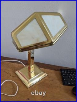 Lampe art déco PIROUETT de direction en laiton poli avec verres en albatrinne co