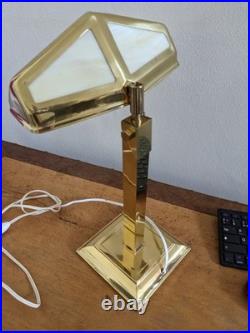 Lampe art déco PIROUETT de direction en laiton poli avec verres en albatrinne co