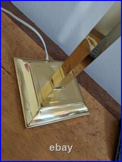 Lampe art déco PIROUETT de direction en laiton poli avec verres en albatrinne co