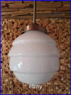 Lampe art deco bauhaus 193040 white globe opaline