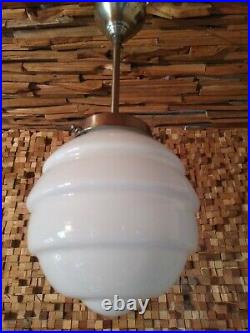 Lampe art deco bauhaus 193040 white globe opaline