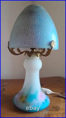 Lampe art déco pâte de verre Muller Frères Lunéville