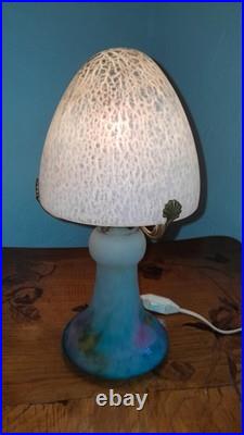 Lampe art déco pâte de verre Muller Frères Lunéville