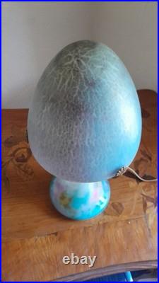 Lampe art déco pâte de verre Muller Frères Lunéville