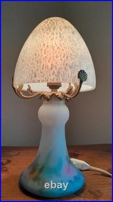 Lampe art déco pâte de verre Muller Frères Lunéville
