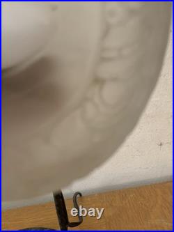 Lampe art deco vintage fer forgé potence tulipe pate de verre dlg Pierre Gilles