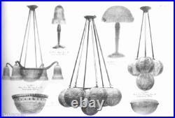 Lampe de table bronze Art Déco Hettier Vincent vasque verre pressé blanc EJG