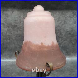 Lampe en fer forgé et pate de verre art déco ref AP174