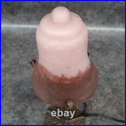 Lampe en fer forgé et pate de verre art déco ref AP174