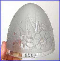 Lampe époque Art Déco fer forgé et globe gravé acide ERA Muller Daum