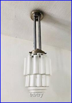 Lanterne/Suspension art déco Bauhaus gratte-ciel années 25/35