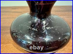 Le Verre Français Ancien vase Art Déco. Dahlias. Charles Schneider