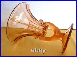 Libochovice Vase Verre Art Deco Nu Femme Josef Feigl Art Glass