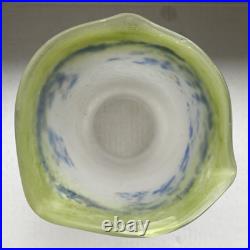 Lot 4 Tulipes Art Deco En Pate De Verre Ancienne Signees Noverdy France Lustre