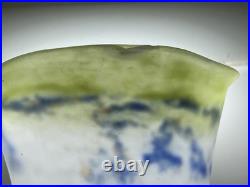 Lot 4 Tulipes Art Deco En Pate De Verre Ancienne Signees Noverdy France Lustre