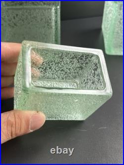 Lot De 3 Pot Ou Vases En Verre Dégagé L'acide Daum Nancy Art Déco
