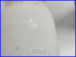 Lot De 3 Tulipes Muller Freres Luneville Verre Marmoreen Lustre Lampe Art Deco