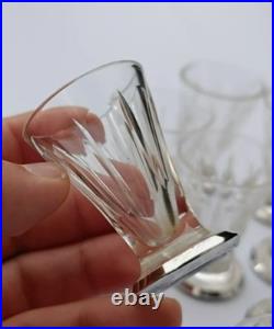 Lot de 12 Verres à Liqueur Art Déco Argent Massif / Silver Shot Glasses