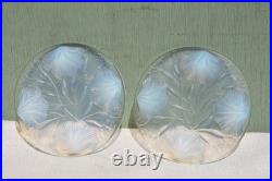 Lot de 3 supports en verre opalescent art déco Verlys