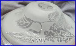 Lot de 4 Coupelles pour lustre ART DECO signées DEVEAU Verre dégagé à l'acide