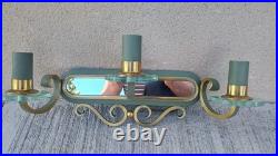 Luminaire Art Déco Magnifique Appliques doubles et miroir DLG SUBES ADNET LELEU
