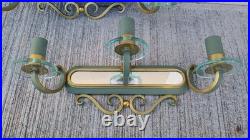 Luminaire Art Déco Magnifique Appliques doubles et miroir DLG SUBES ADNET LELEU