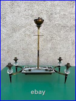 Lustre Art Deco Jacques Adnet Ceiling Light