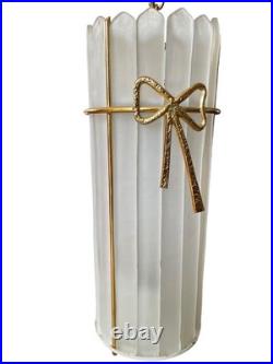 Lustre Art Déco en verre satiné et laiton signé Murano Arts