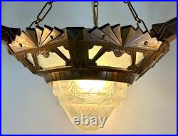 Lustre Art déco 4 feux 1930