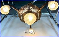 Lustre Art déco 4 feux 1930 Lustre Art déco 4 feux 1930