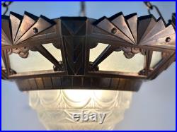 Lustre Art déco 4 feux 1930