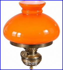 Lustre Art déco à 5 bras Opalines orange Kosmos Brenner Vintage