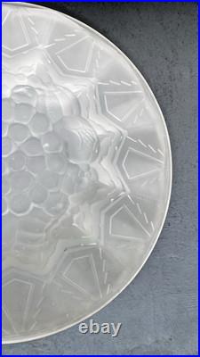 Lustre Fer Forgé Art Déco En Verre Moulé 1930 Verrerie Des Hanots