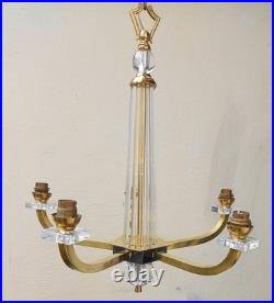 Lustre art deco attribué a Jacques Adnet, années 50/60