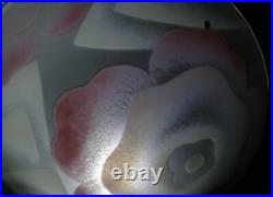 Lustre plafonnier ART DECO MAXONADE Paris Verre émaillé Rose Era Loys Lucha Lustre plafonnier ART DECO MAXONADE Paris Verre émaillé Rose Era Loys Lucha