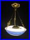 Lustre suspension vasque Art Déco en pâte de verre signée Lorrain