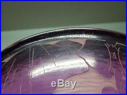 Lustre vasque coupe art deco en pate de verre degage a l acide le verre francais