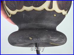 MULLER Frères Lunéville Rare Lampe Houblons Vase Pâte de Verre Gravé ART DECO MULLER Frères Lunéville Rare Lampe Houblons Vase Pâte de Verre Gravé ART DECO