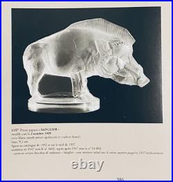Magnifique Sujet Sanglier Mascotte Auto Rene Lalique Verre Art Deco No Vase