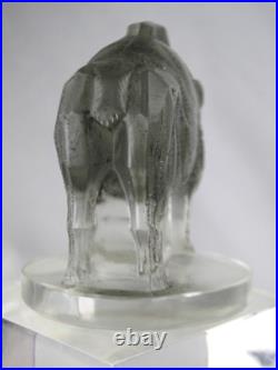 Magnifique Sujet Sanglier Mascotte Auto Rene Lalique Verre Art Deco No Vase