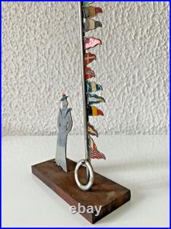 Marque Verre Art Déco à Décor De Drapeaux Par Sudre